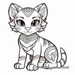 Egyptian Sphinx Cat Bee: Ancient History Coloring Pages 1