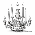 Elaborate Candleabra Coloring Pages 3