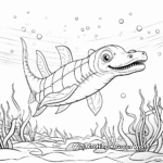 Elasmosaurus in The Deep Sea Coloring Pages 1