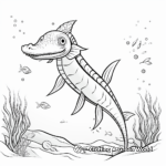 Elasmosaurus in The Deep Sea Coloring Pages 4