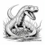 Elasmosaurus Vs Predator Dinosaur Coloring Pages 3