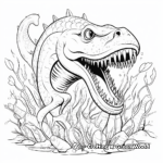 Elasmosaurus Vs Predator Dinosaur Coloring Pages 4