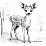 Eld's Deer: The Thamin or Brow-antlered Deer Coloring Pages 2