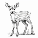 Eld's Deer: The Thamin or Brow-antlered Deer Coloring Pages 3