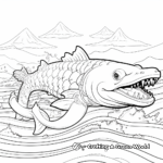 Electric Eel in the Ocean Scene Coloring Pages 1