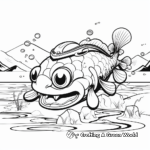 Electric Eel in the Ocean Scene Coloring Pages 2
