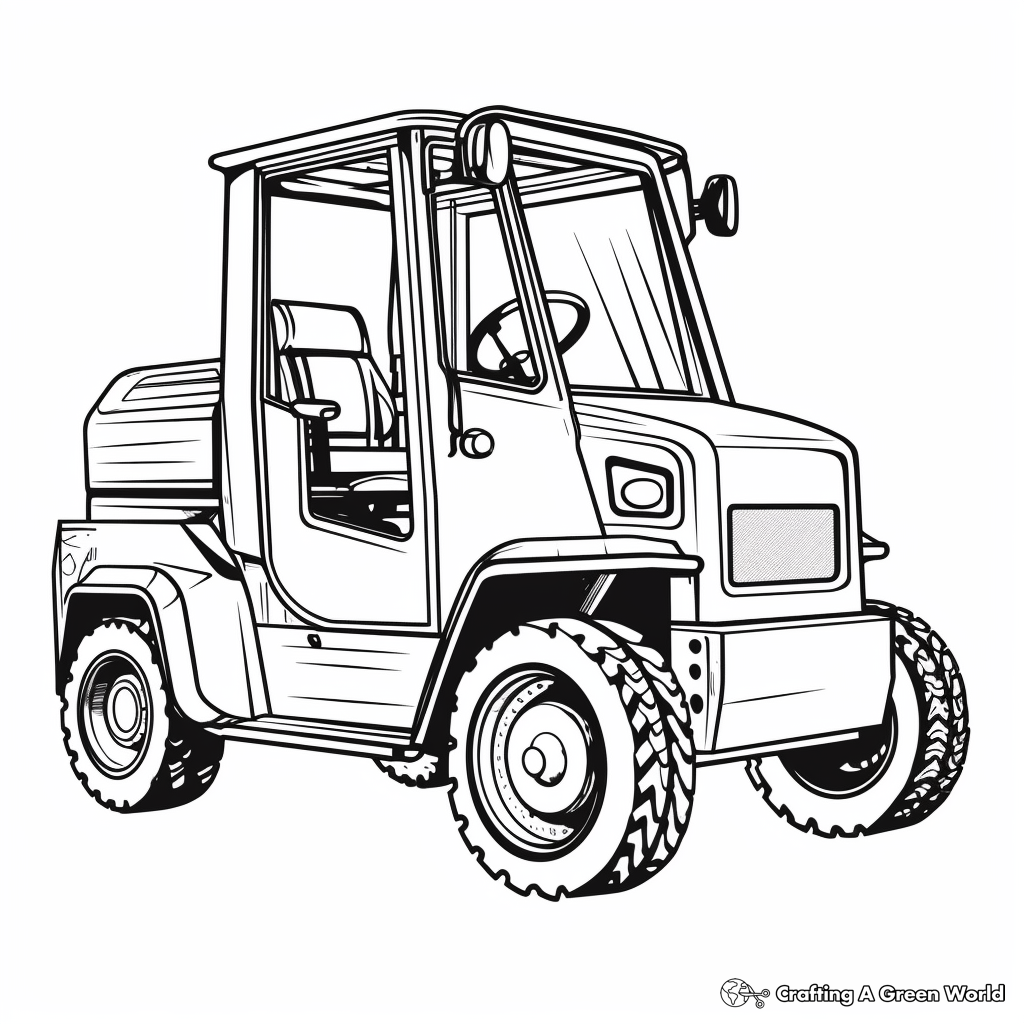 Electric Forklift Coloring Sheets 1