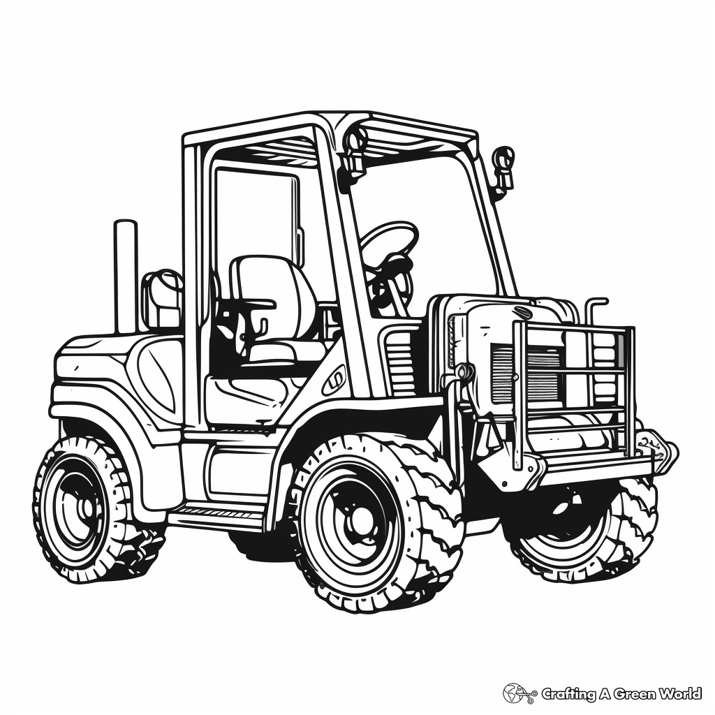Electric Forklift Coloring Sheets 2