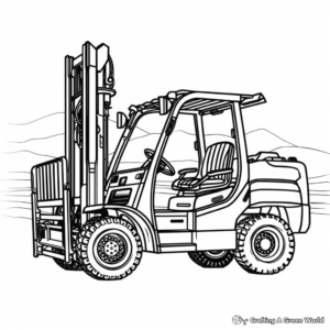 Electric Forklift Coloring Sheets 3