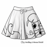 Elegant A-Line Skirt Coloring Pages 1