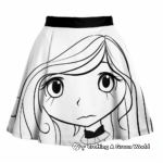 Elegant A-Line Skirt Coloring Pages 2
