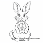 Elegant Aristocratic Bunny Coloring Pages for Adults 3