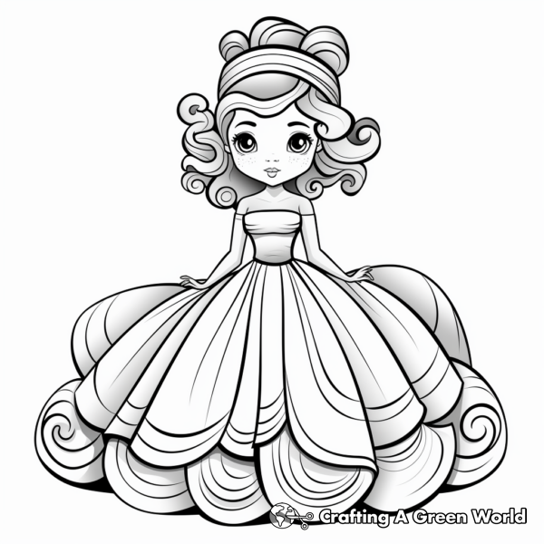 Dress Coloring Pages - Free &amp; Printable!