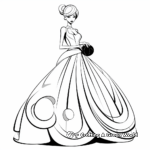 Elegant Ball Gown Coloring Pages 4