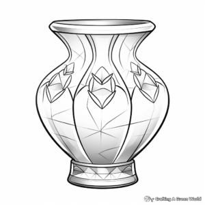 Elegant Crystal Vase Coloring Pages 4