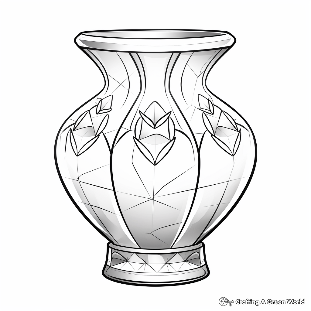 Elegant Crystal Vase Coloring Pages 4