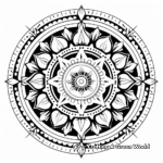 Elegant New Year's Eve Mandala Coloring Pages 4