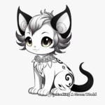 Elegant Oriental Short Hair Kitty Coloring Pages 4