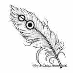 Elegant Peacock Feather Design Coloring Pages 2