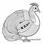 Elegant Peacock Pheasant Coloring Sheets 2