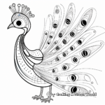 Elegant Peacock Pheasant Coloring Sheets 3