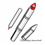Elegant Red Lipstick Lips Coloring Pages 3