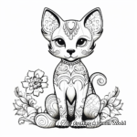 Elegant Sphynx Cat Coloring Pages 4