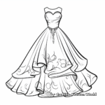 Elegant Wedding Dress Coloring Pages 3