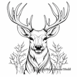 Elk Head Coloring Pages for Nature Lovers 1