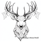 Elk Head Coloring Pages for Nature Lovers 3