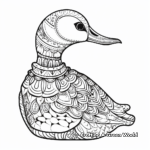 Embellished Loon with Intricate Patterns Coloring Page 1