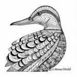 Embellished Loon with Intricate Patterns Coloring Page 3