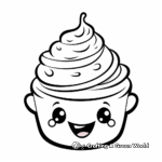 Emoji Cupcake Coloring Pages 1