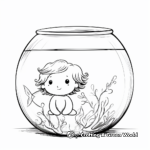 Empty Fishbowl Coloring Pages for Children 1
