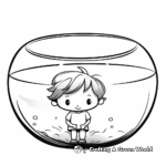 Empty Fishbowl Coloring Pages for Children 2