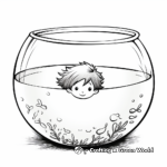 Empty Fishbowl Coloring Pages for Children 3