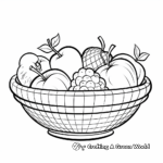 Páginas para colorear de cestas de fruta vacías para niños 1