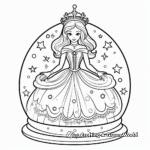 Enchanted Snow Globe Winter Princess Coloring Pages 1