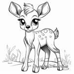 Enchanted Woodland Deer Coloring Sheets 1