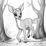 Enchanted Woodland Deer Coloring Sheets 3