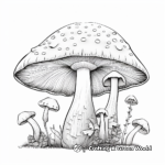 Enchanting Amanita Mushroom Coloring Pages 3
