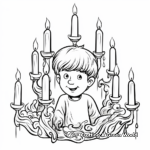 Enchanting Chandelier Candle Coloring Pages 1
