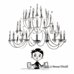 Enchanting Chandelier Candle Coloring Pages 2