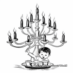 Enchanting Chandelier Candle Coloring Pages 3