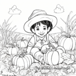 Encantadoras páginas para colorear de la cosecha de otoño 3