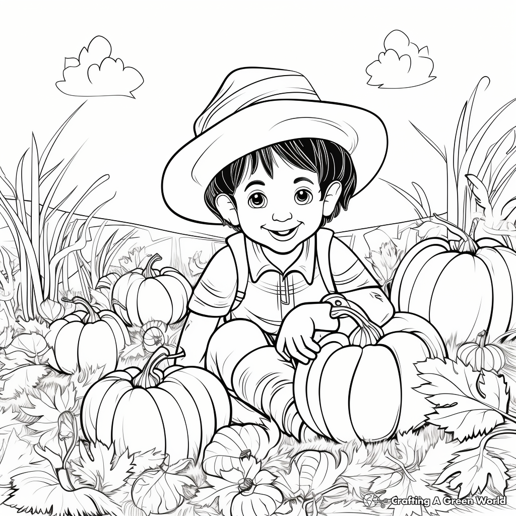 Enchanting Fall Harvest Coloring Pages 3
