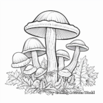 Enchanting Forest Mushroom Coloring Pages 1