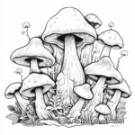 Enchanting Forest Mushroom Coloring Pages 2