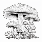 Enchanting Forest Mushroom Coloring Pages 3