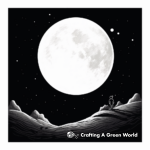 Enchanting Full Moon in the Night Sky Coloring Pages 1